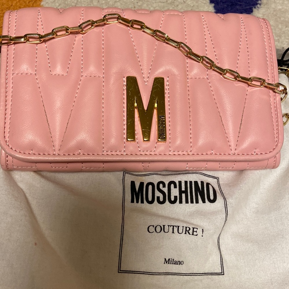 MOSCHINO mini quilted crossbody bag